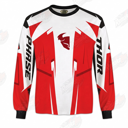 Thor Phase Red White vintage VMX racing jersey - product view