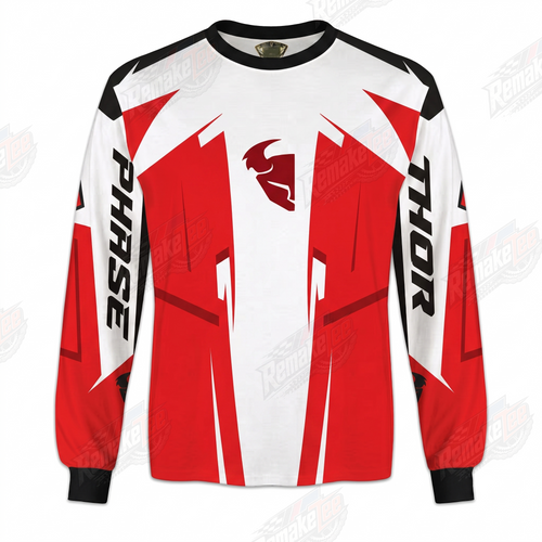 Thor Phase Red White vintage VMX racing jersey - product view