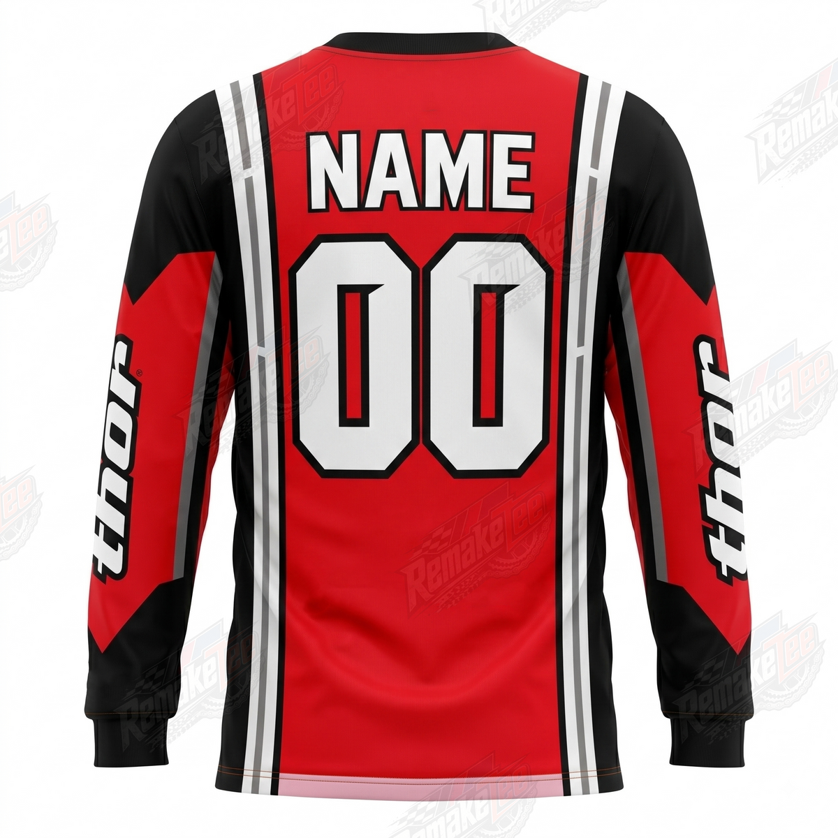 Thor World Supercross GP Red Black vintage VMX racing jersey - alternate product view