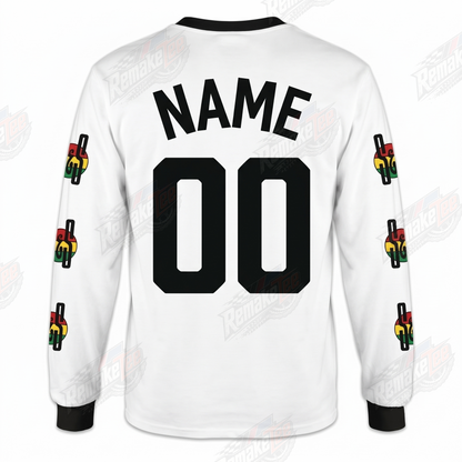 Tiger Teeth Ecko Vans Tech Rasta vintage BMX racing jersey - back product view