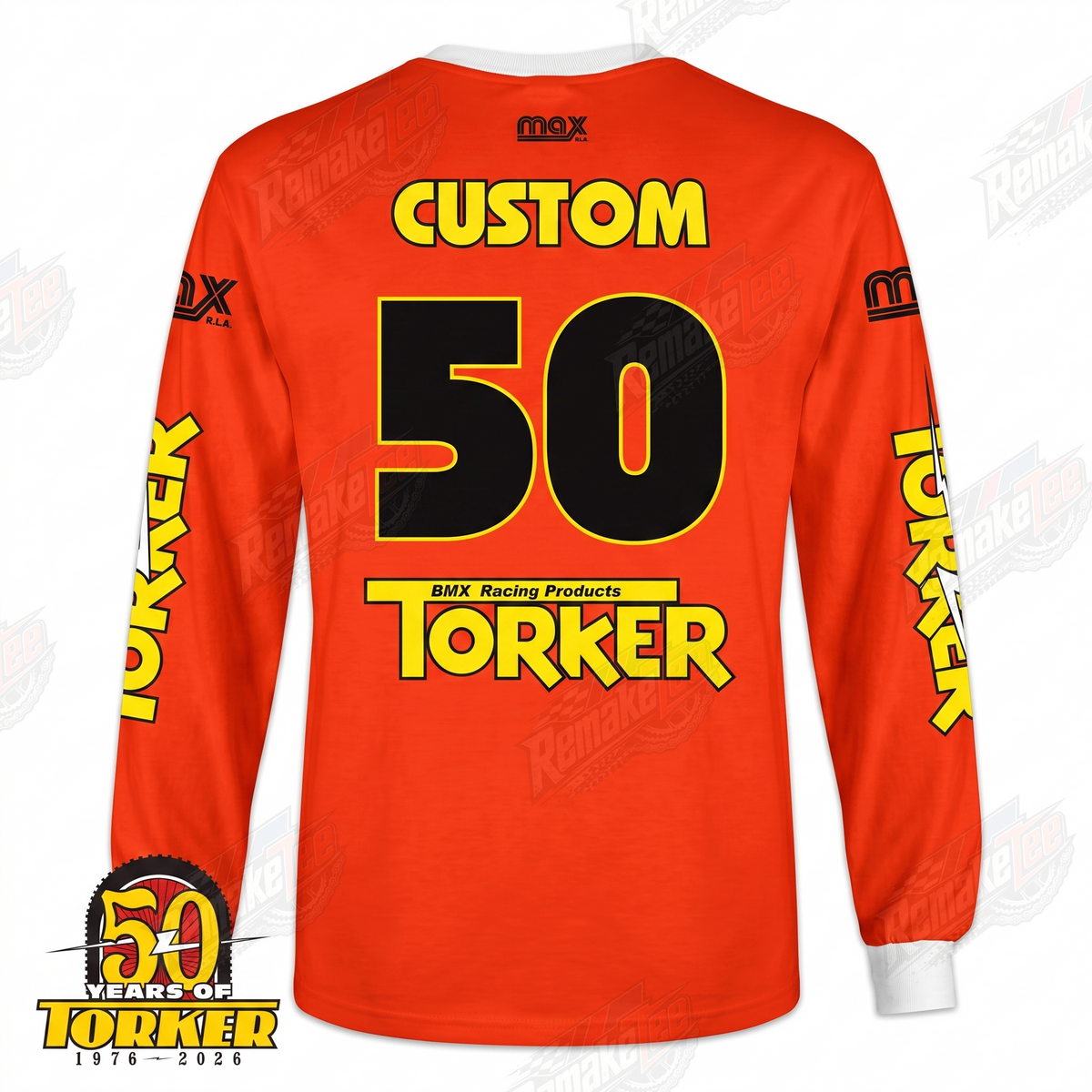 Torker Vans Oakley Max 50 Years Red vintage BMX racing jersey - alternate product view