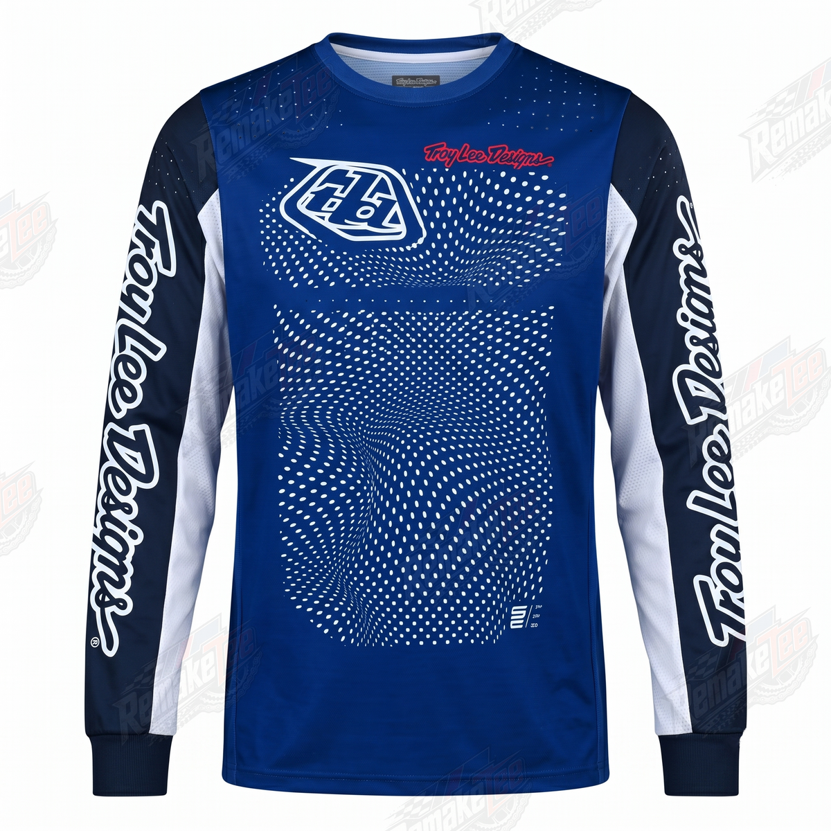 Troy Lee Designs Blue Dot Pattern vintage VMX racing jersey - product view