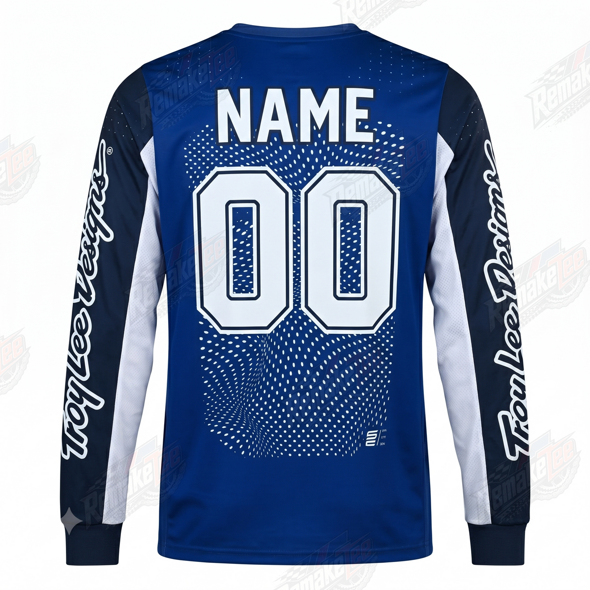 Troy Lee Designs Blue Dot Pattern vintage VMX racing jersey - alternate product view