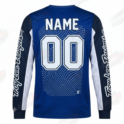 Troy Lee Designs Blue Dot Pattern vintage VMX racing jersey - alternate product view