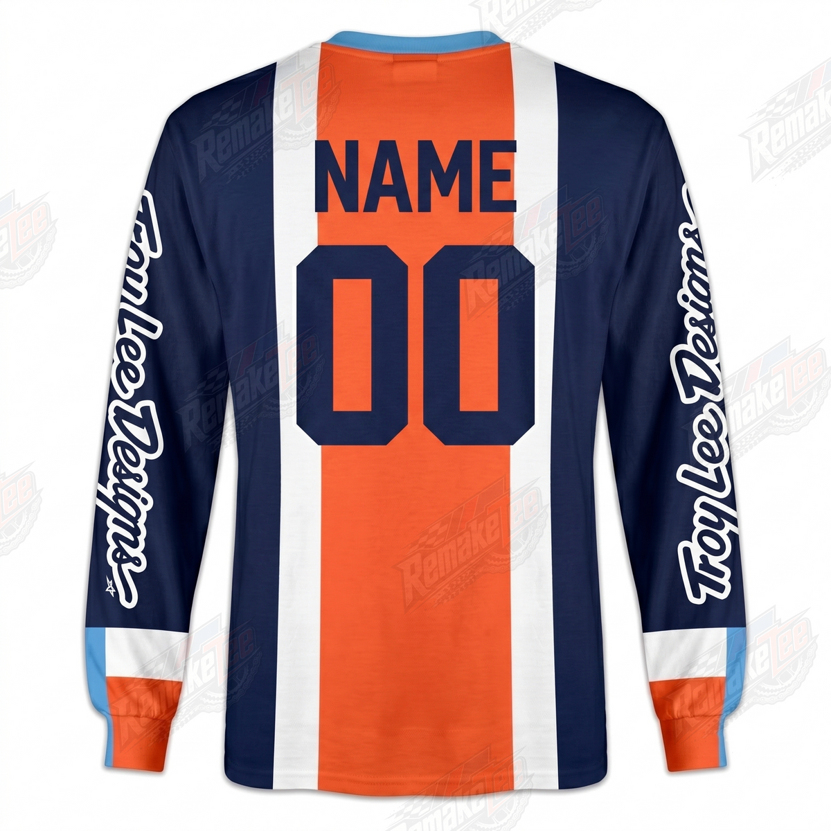 Troy Lee Designs Blue Orange vintage BMX racing jersey - alternate product view