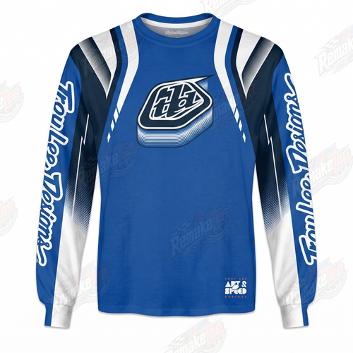 Troy Lee Designs Blue Silver vintage VMX racing jersey - product view