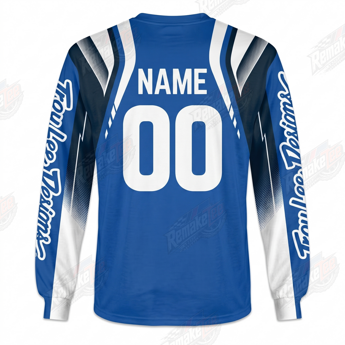 Troy Lee Designs Blue Silver vintage VMX racing jersey - alternate product view