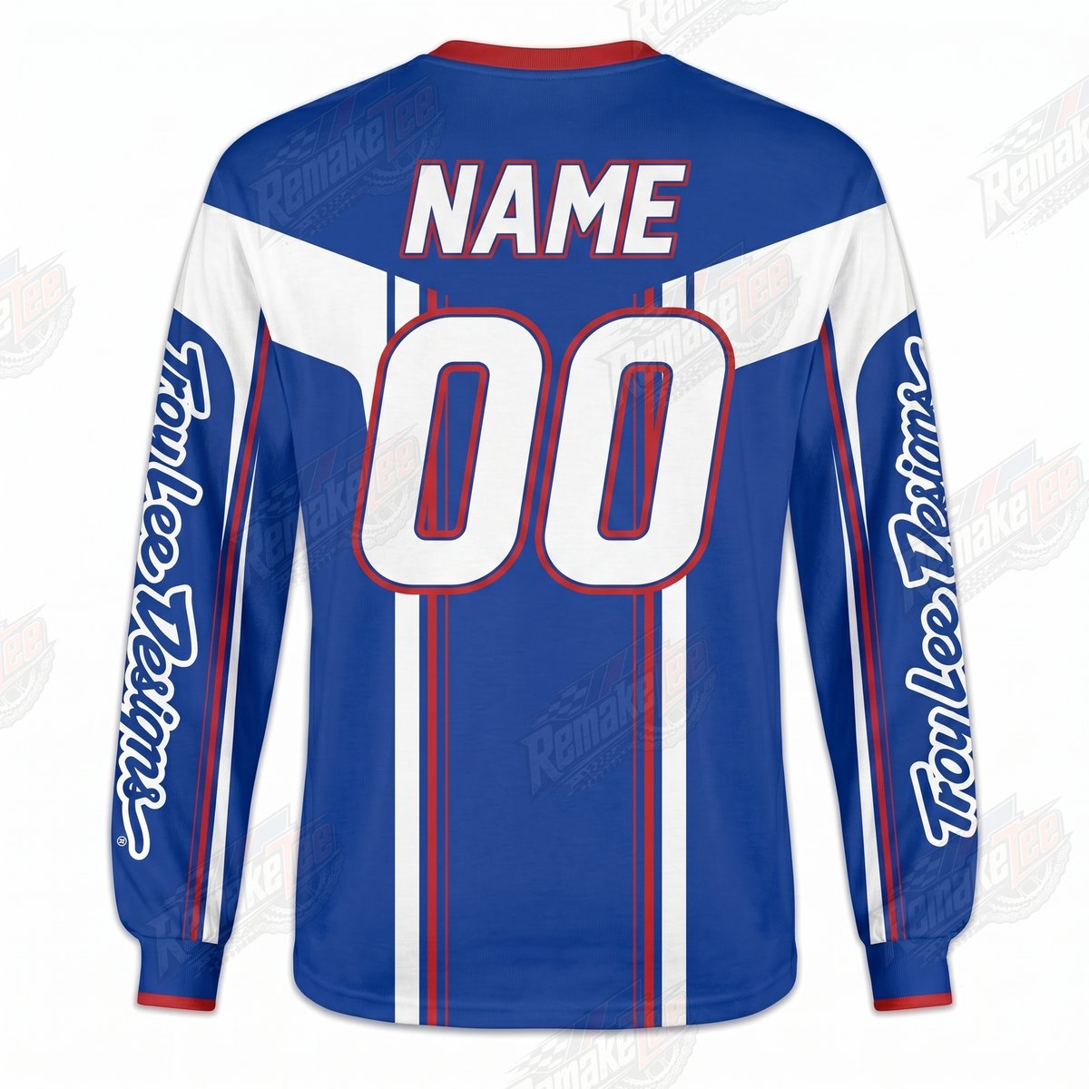 Troy Lee Designs Blue White vintage BMX racing jersey - alternate product view