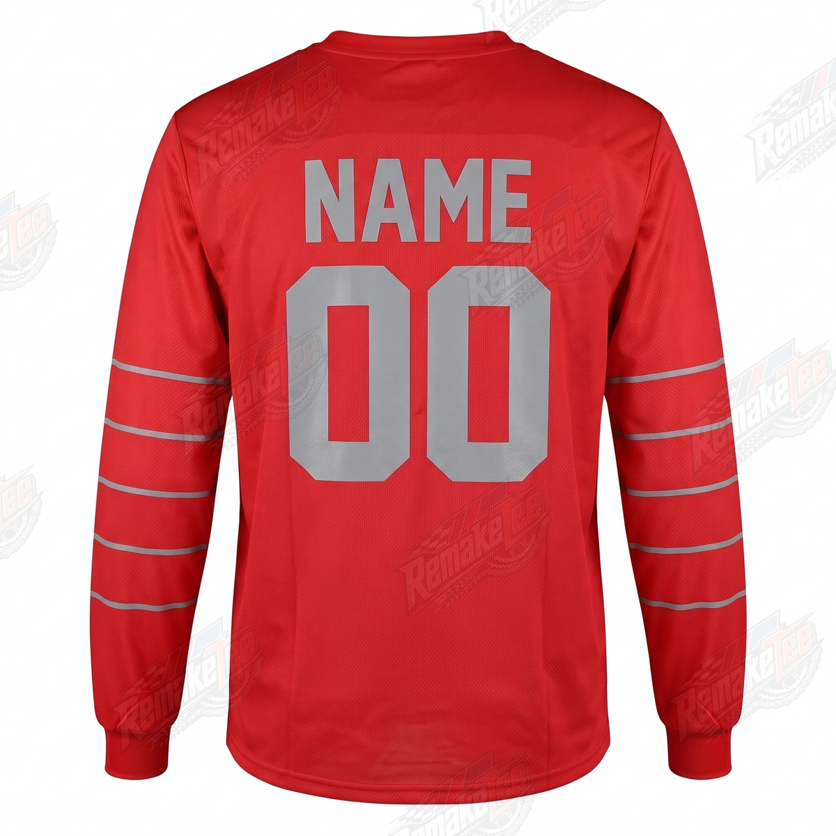 Troy Lee Designs Red Silver Stripes vintage BMX racing jersey - alternate product view