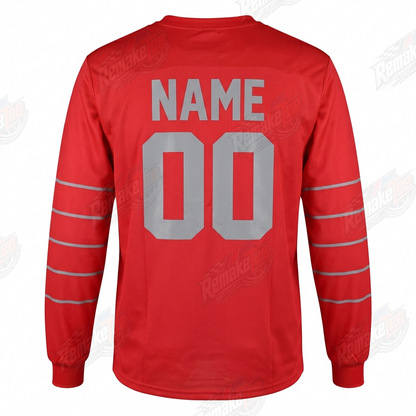 Troy Lee Designs Red Silver Stripes vintage BMX racing jersey - alternate product view