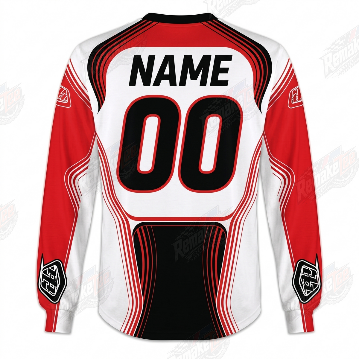 Troy Lee Designs Red White vintage VMX racing jersey - alternate product view
