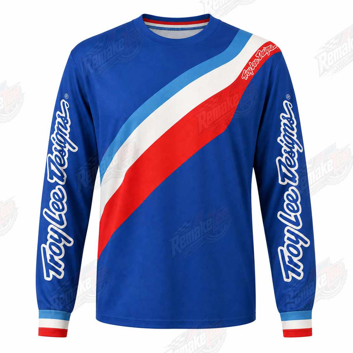 Troy Lee Designs TLD Blue Red White vintage BMX racing jersey - product view