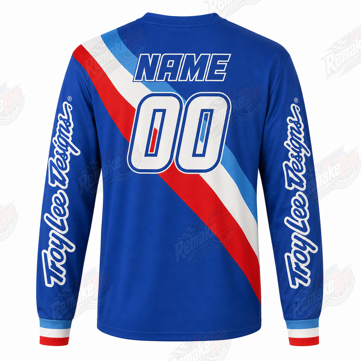 Troy Lee Designs TLD Blue Red White vintage BMX racing jersey - alternate product view