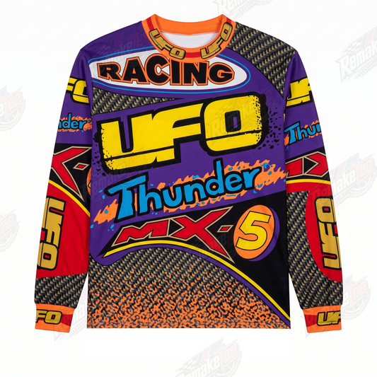 UFO Thunder MX 5 vintage BMX racing jersey - product view
