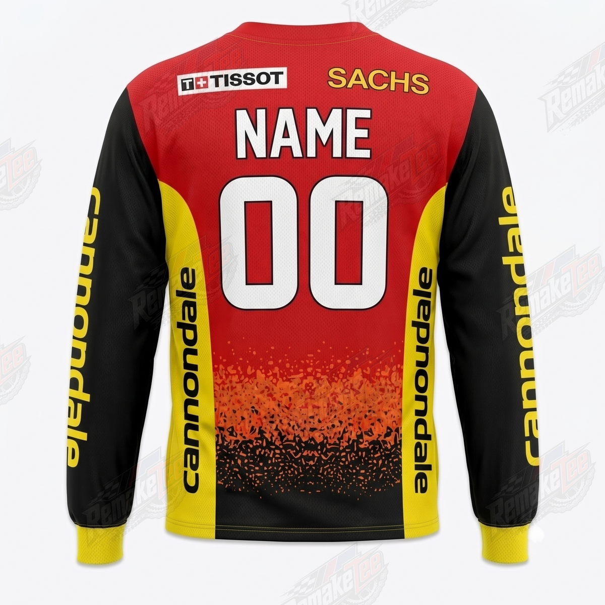 Volvo Cannondale Red Yellow vintage BMX racing jersey - alternate product view
