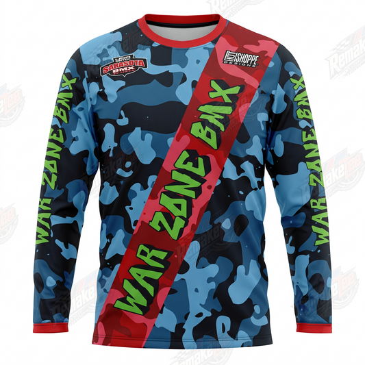 War Zone BMX vintage racing jersey - product view