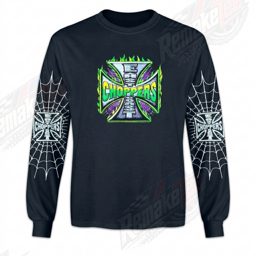 West Coast Choppers Green Spiderweb vintage VMX racing jersey - front view