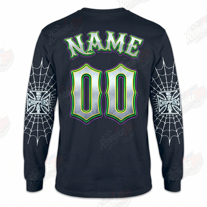 West Coast Choppers Green Spiderweb vintage VMX racing jersey - back view