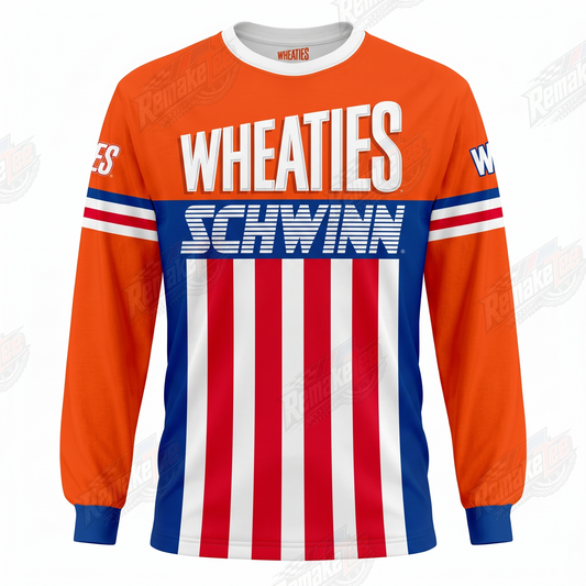 Wheaties Schwinn vintage BMX racing jersey design #1250 - product view