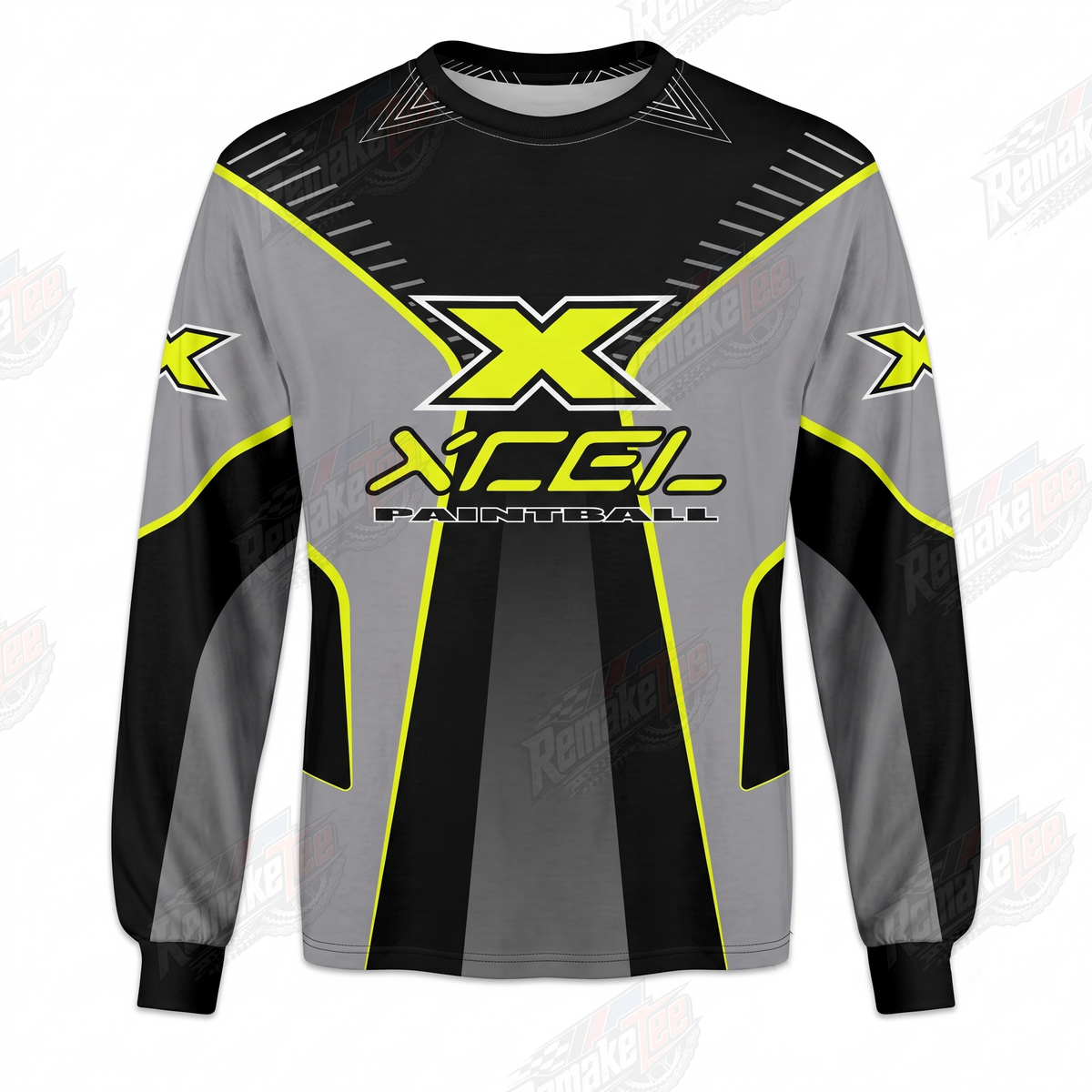 Xcel Paintball Grey Hi Vis vintage VMX racing jersey - front product view