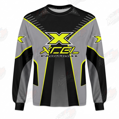 Xcel Paintball Grey Hi Vis vintage VMX racing jersey - front product view