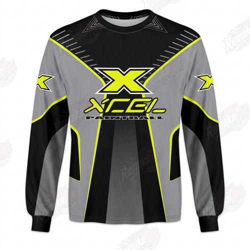 Xcel Paintball Grey Hi Vis vintage VMX racing jersey - front product view