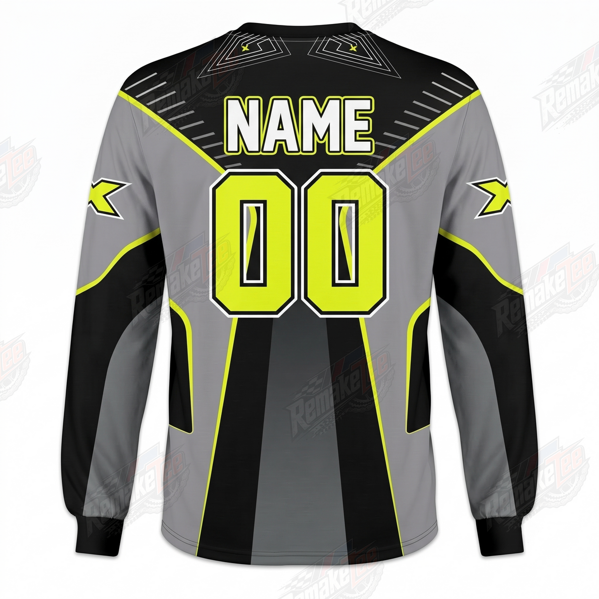 Xcel Paintball Grey Hi Vis vintage VMX racing jersey - back product view