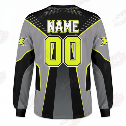 Xcel Paintball Grey Hi Vis vintage VMX racing jersey - back product view