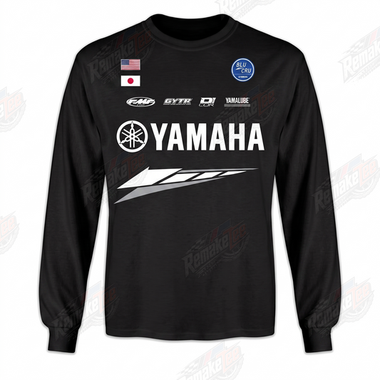 Yamaha Blu Cru Black vintage VMX racing jersey - product view