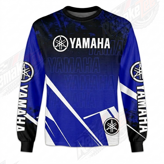 Yamaha Blue Black #1515 vintage VMX racing jersey - product view