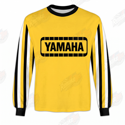 Yamaha Box Logo Yellow Black vintage VMX racing jersey - front view