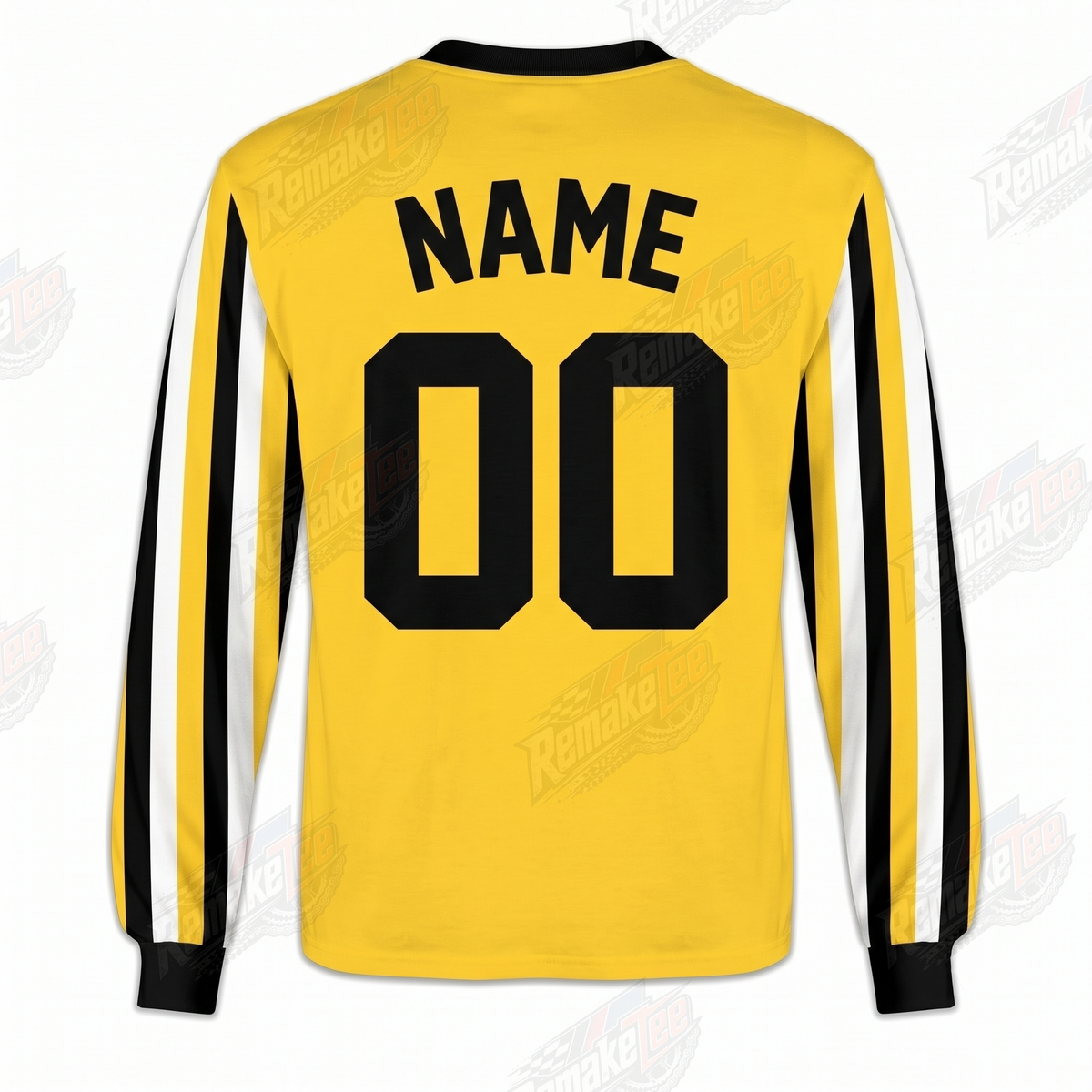 Yamaha Box Logo Yellow Black vintage VMX racing jersey - back view