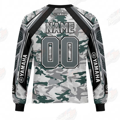 Yamaha Camo Tech Grey vintage VMX racing jersey - back product view