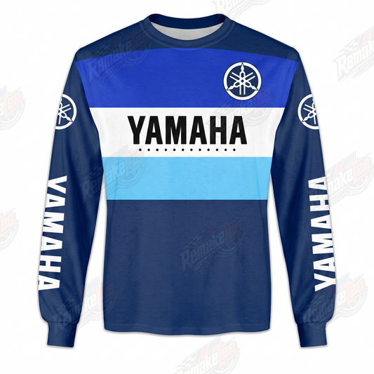 Yamaha Classic Blue Stripe vintage VMX racing jersey - product view