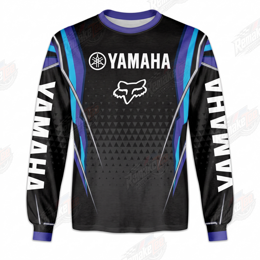 Yamaha Fox Black Purple vintage VMX racing jersey - product view