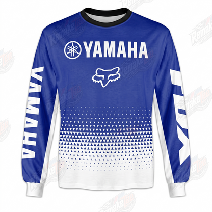 Yamaha Fox Blue White vintage VMX racing jersey - product view