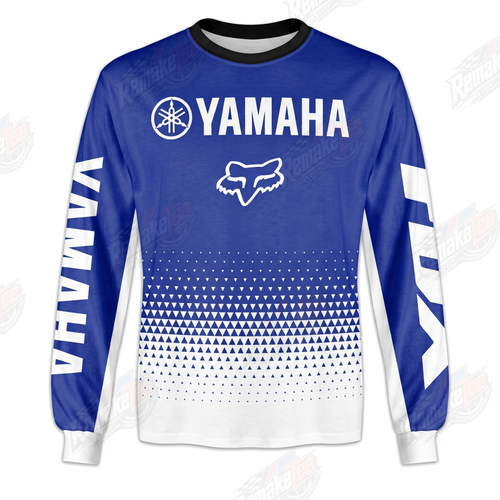 Yamaha Fox Blue White vintage VMX racing jersey - product view