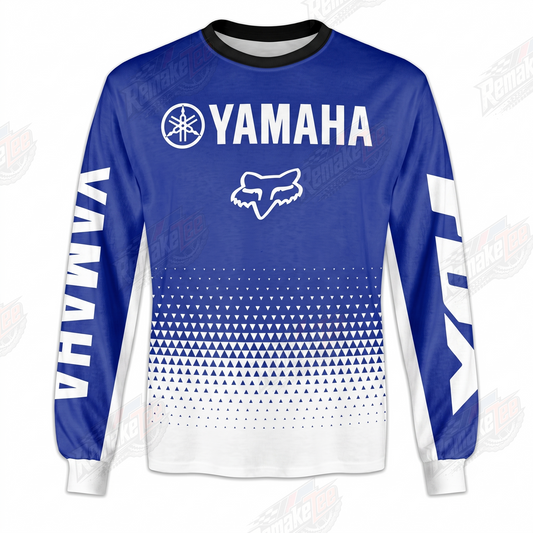 Yamaha Fox Blue White vintage VMX racing jersey - product view