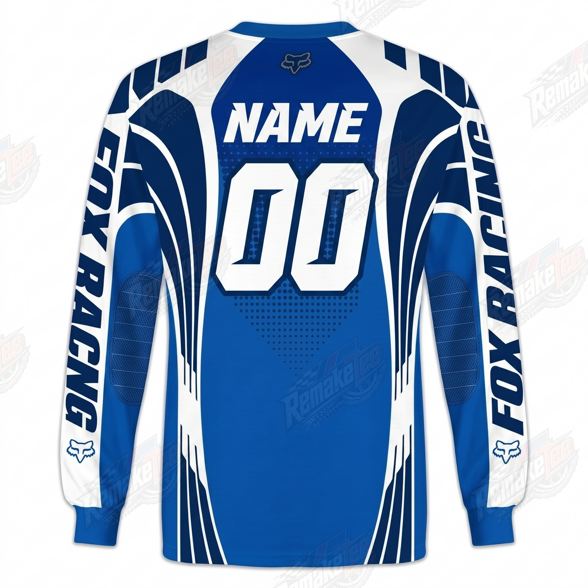 Yamaha Fox Racing Blue White #1428 vintage VMX racing jersey - alternate product view