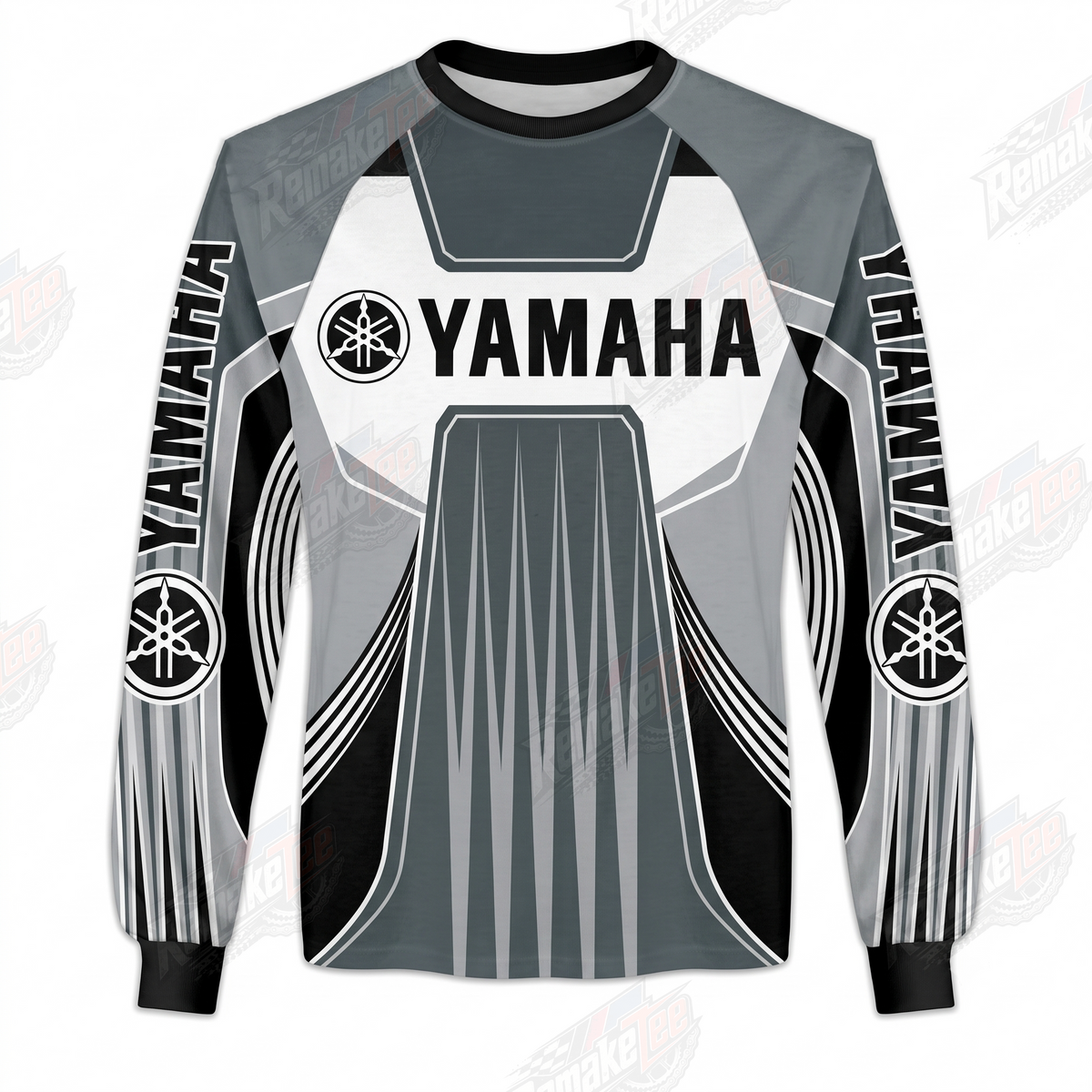 Yamaha Grey Black Racing vintage VMX racing jersey - product view