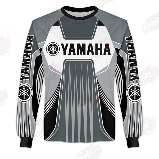 Yamaha Grey Black Racing vintage VMX racing jersey - product view