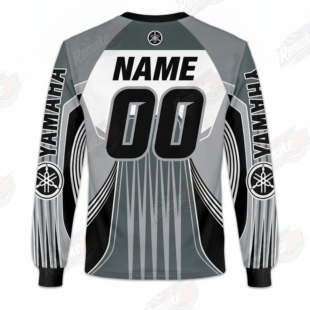 Yamaha Grey Black Racing vintage VMX racing jersey - alternate product view