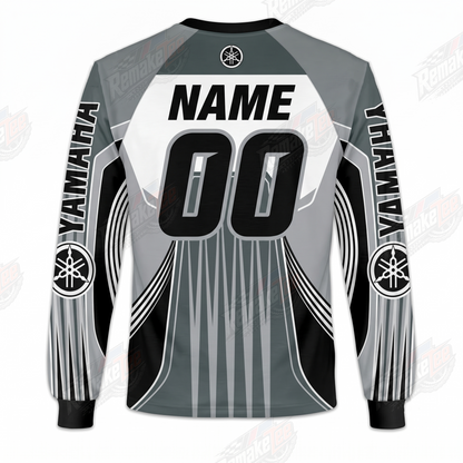 Yamaha Grey Black Racing vintage VMX racing jersey - alternate product view