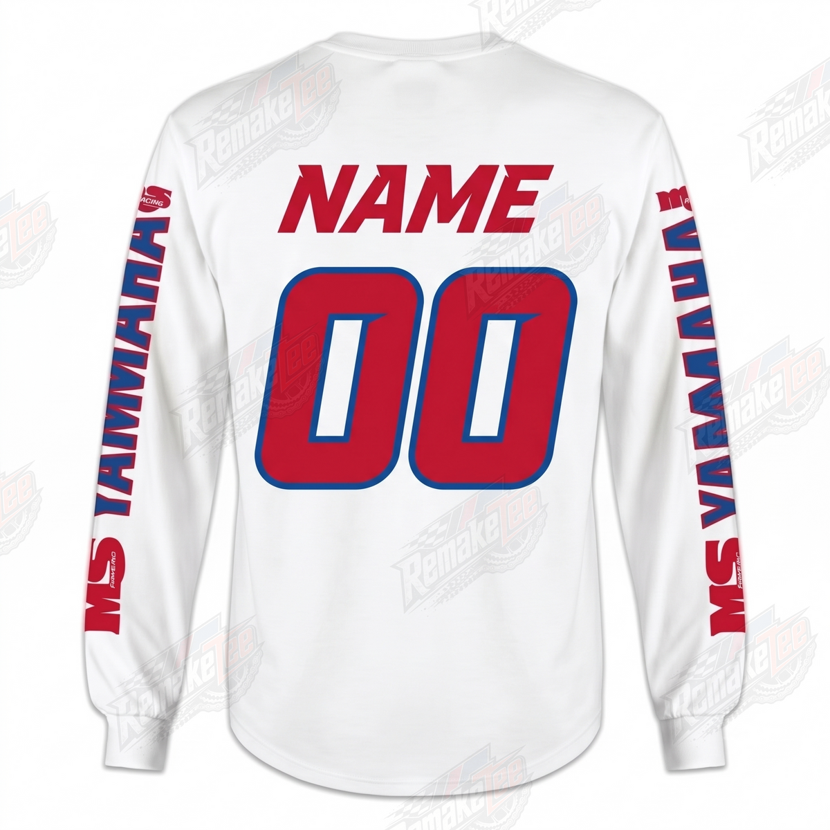 Yamaha IMS White Red Blue vintage VMX racing jersey - back product view