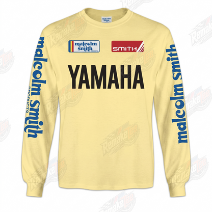 Yamaha Malcolm Smith Yellow vintage VMX racing jersey - front product view