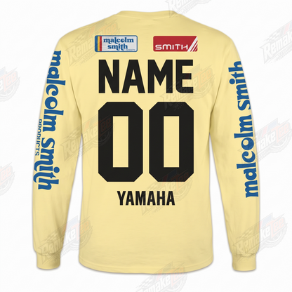Yamaha Malcolm Smith Yellow vintage VMX racing jersey - back product view