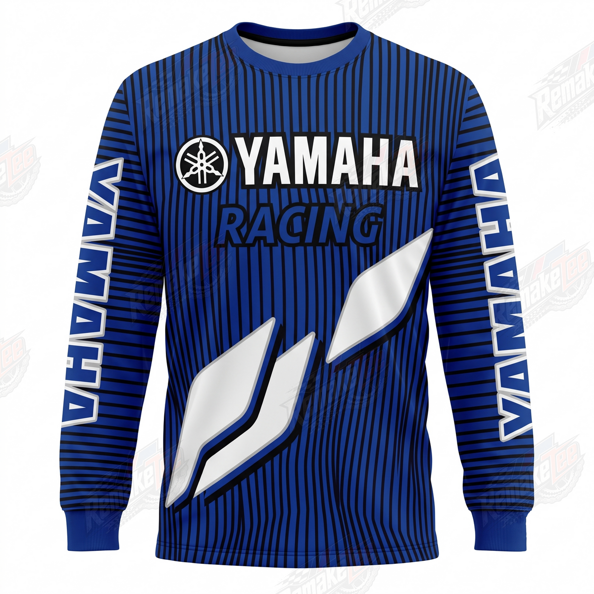 Yamaha Racing Navy Pinstripe vintage VMX racing jersey - front product view
