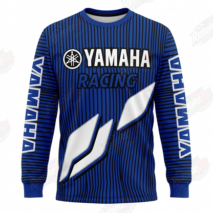 Yamaha Racing Navy Pinstripe vintage VMX racing jersey - front product view