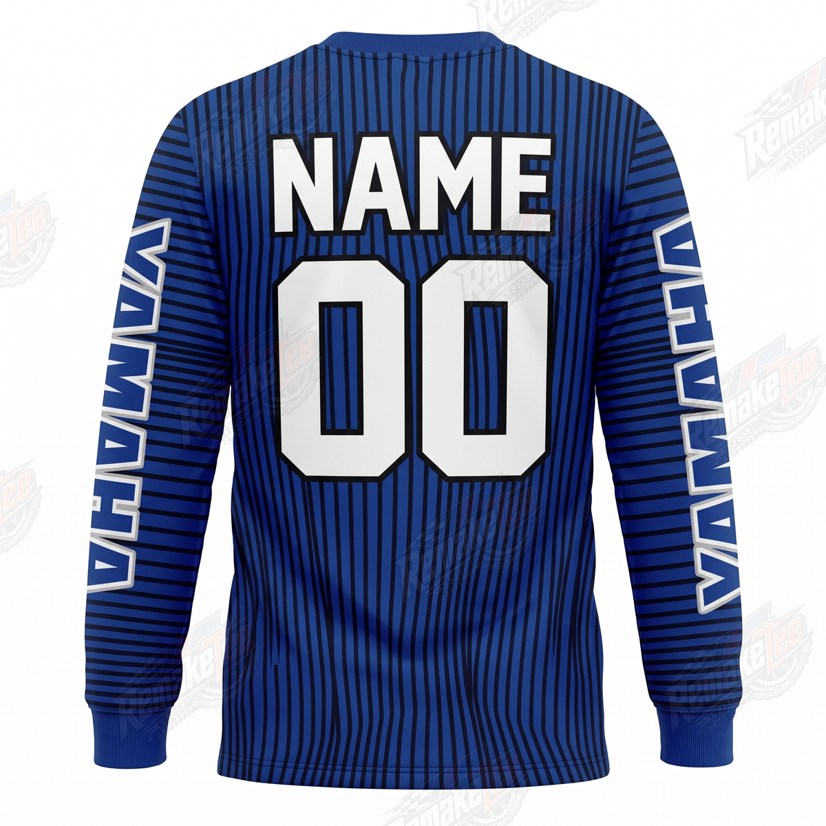 Yamaha Racing Navy Pinstripe vintage VMX racing jersey - back product view