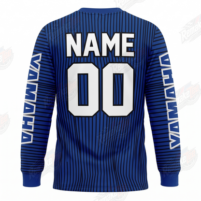Yamaha Racing Navy Pinstripe vintage VMX racing jersey - back product view